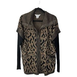 Misook Full Zip Sweater Jacket Long Sleeve Size Medium